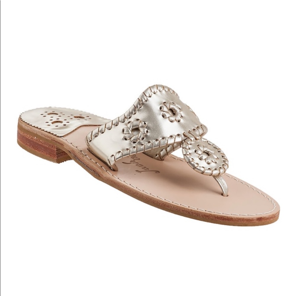 Jack Rodgers Hamptons Thong Sandal Platinum